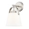 Z-Lite Z-Studio Wall Sconce, 1-Light, 8 In.W x 8.75 In.L x 12.75 In.H, Brushed Nickel/Ivory 743-1S-BN - alternate 6